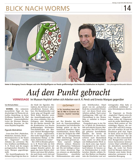 Zeitungsseite: Rhein Main Presse vom 12. April 2016